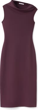 MANGO Asymmetric Midi Sheath Dress