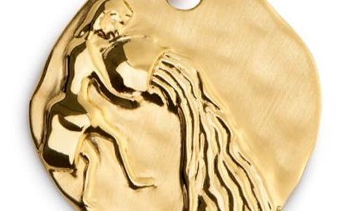 Monica Vinader Zodiac Charm Pendant Necklace In Gold