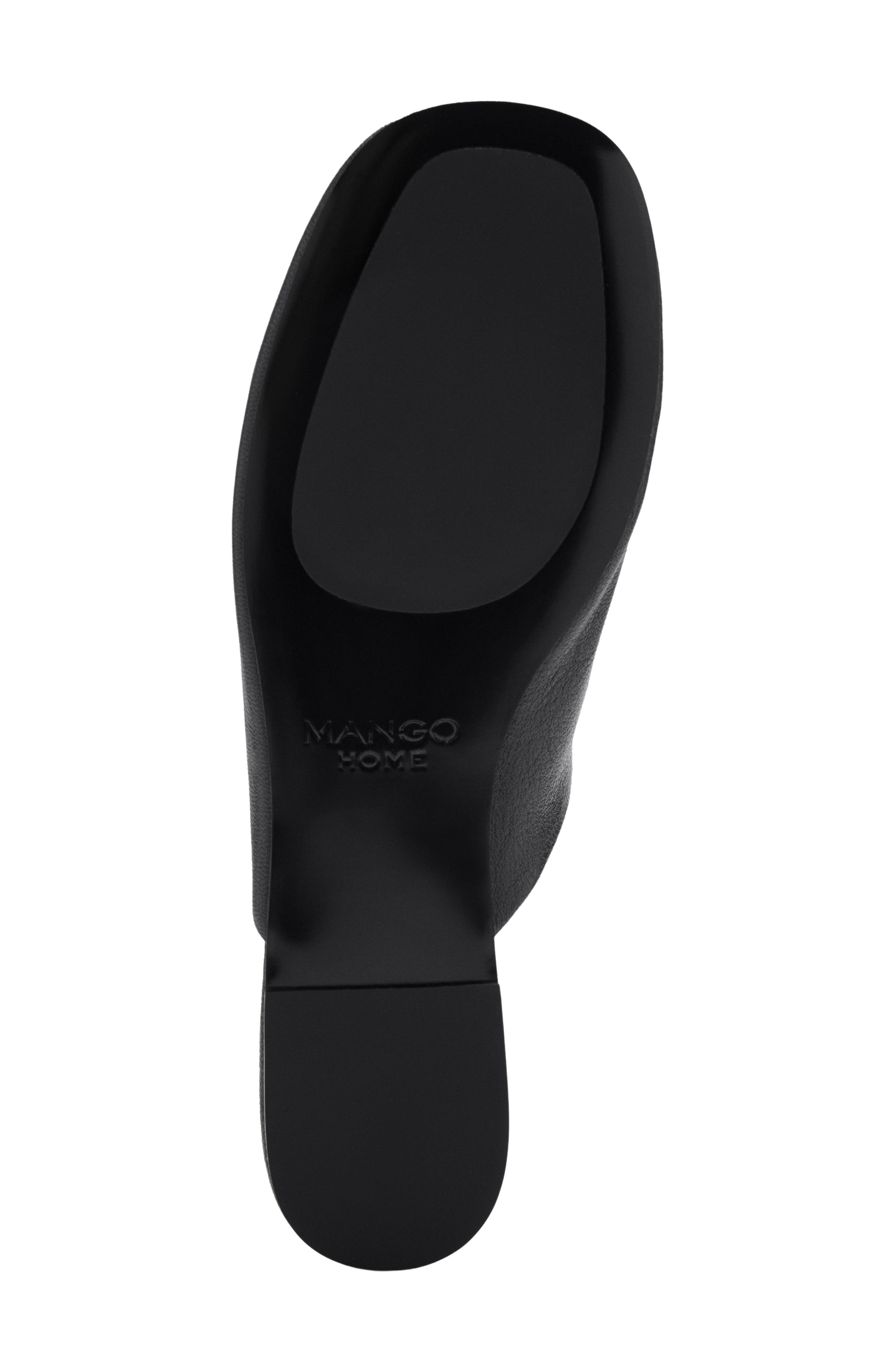 MANGO Square Toe Mule, Alternate, color, Black