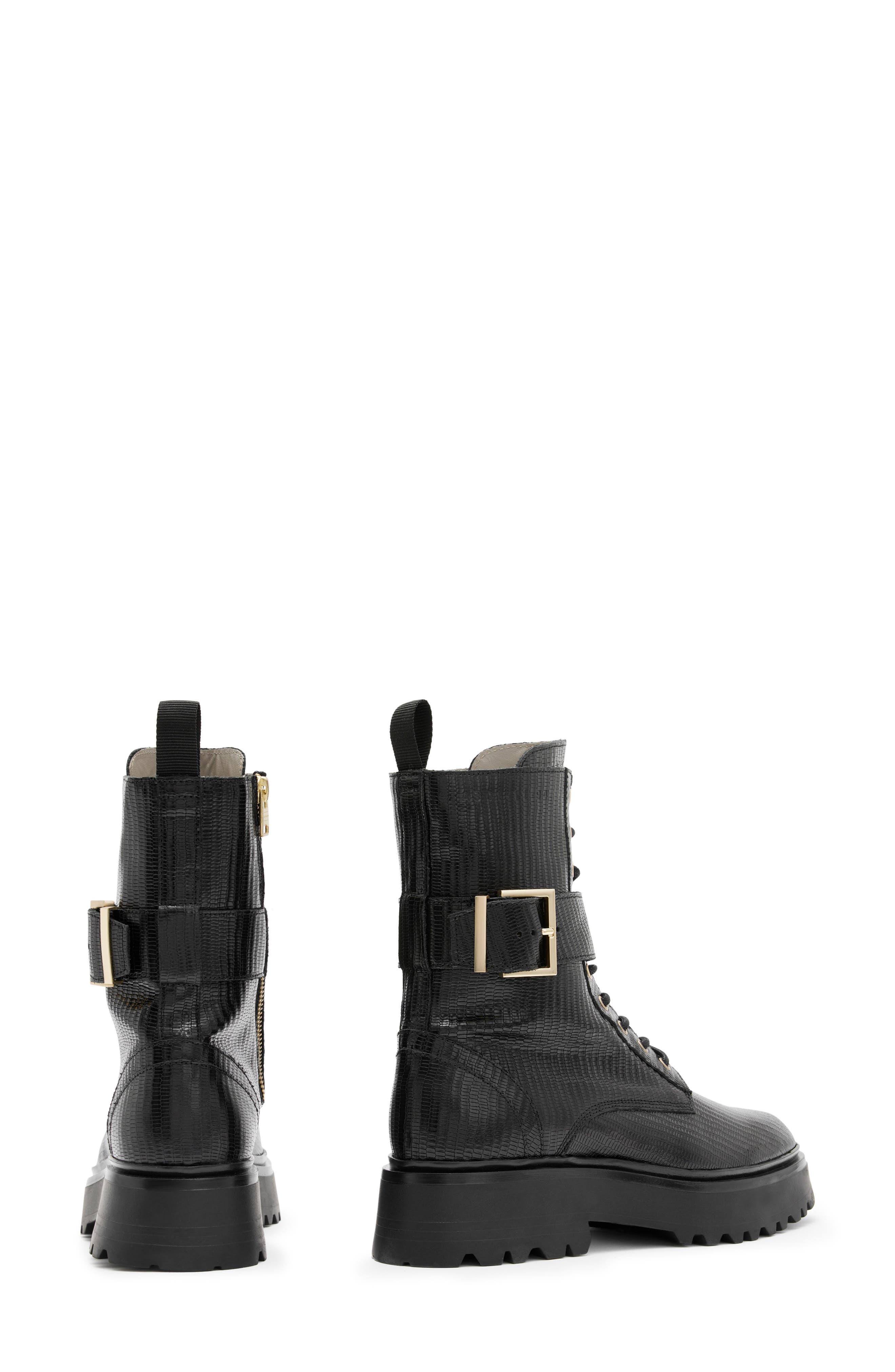 Onyx Combat Boot, Alternate, color, BLACK SNAKE