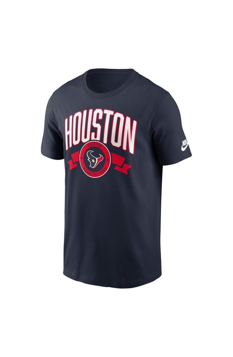 Nike Men's Nike Navy Houston Texans Rewind Front and Back Hit Essential T-Shirt, Alternate, color, Navy