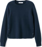 MANGO TEEN Button Detail Crop Sweater