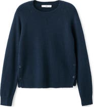 MANGO TEEN Button Detail Crop Sweater
