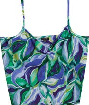 Tahari ASL Tropical Print Satin Camisole