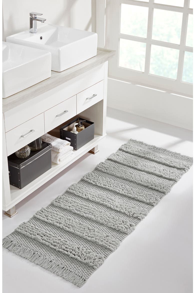 Savannah Cotton Fringe Indoor Runner, Alternate, color, GREY