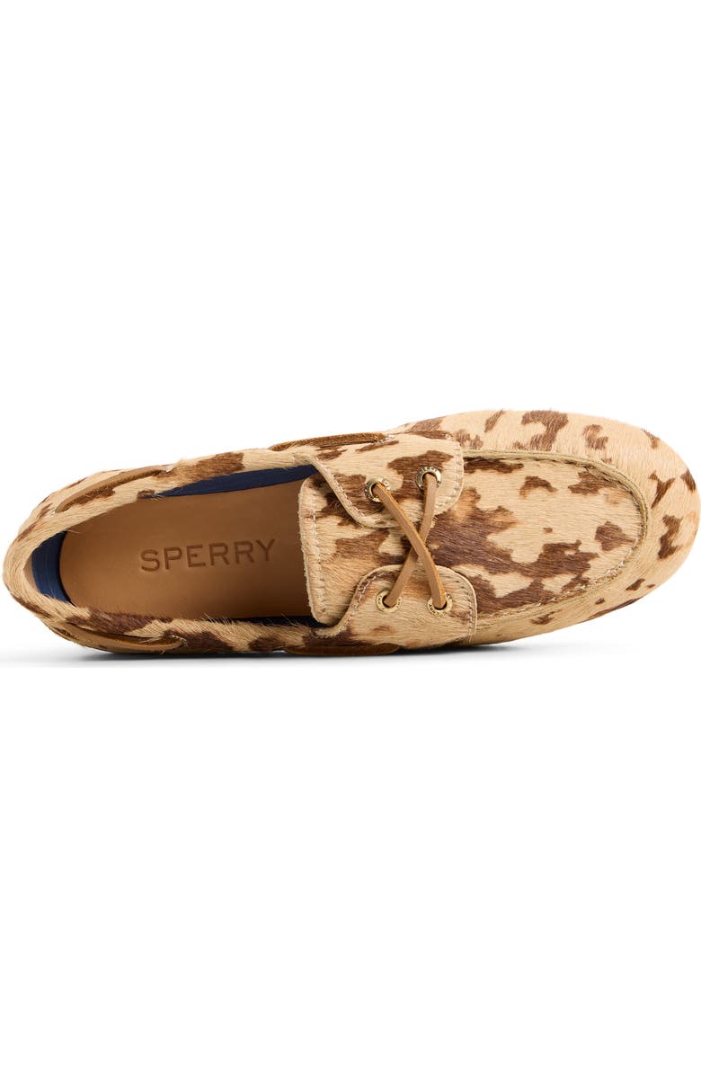 Sperry Slim Boat Shoe, Alternate, color, Brown Multi Calf Hair