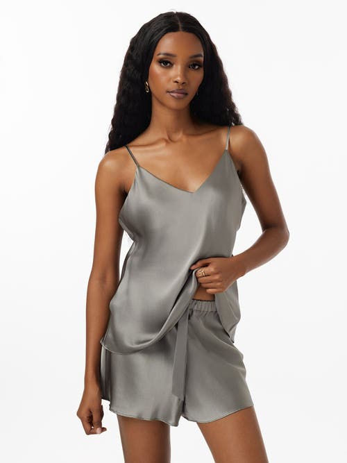 Silksilky Silk Spaghetti Strap Camisole Pajama Set