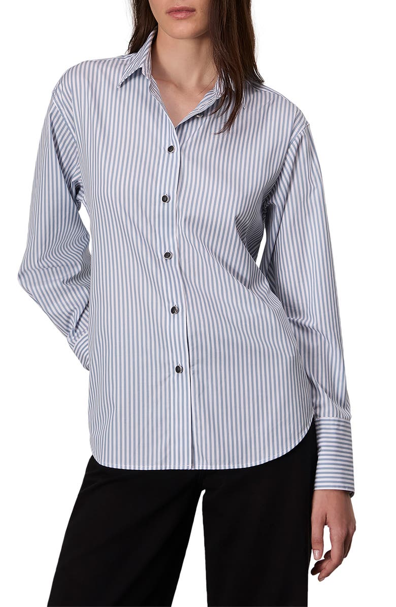 rag & bone Eve Stripe Tie-Back Button-Up Shirt, Main, color,