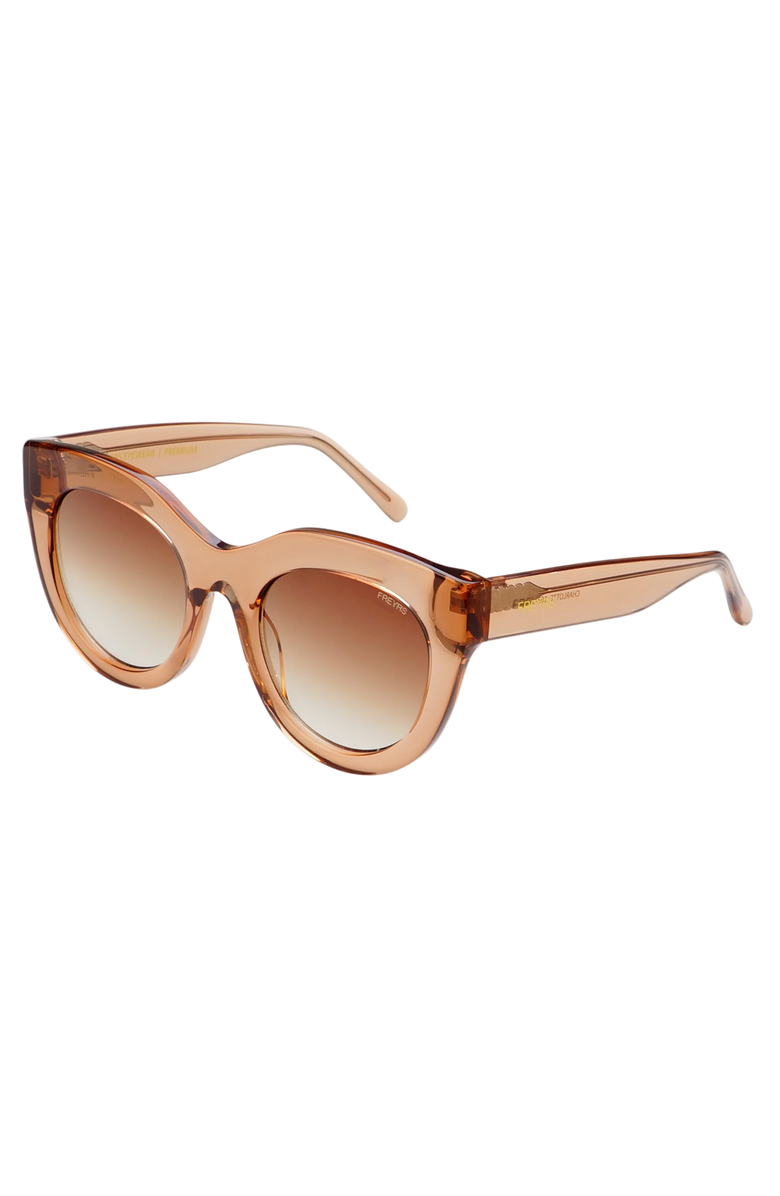 FREYRS Eyewear Charlotte Cat Eye Sunglasses, Alternate, color, Brown