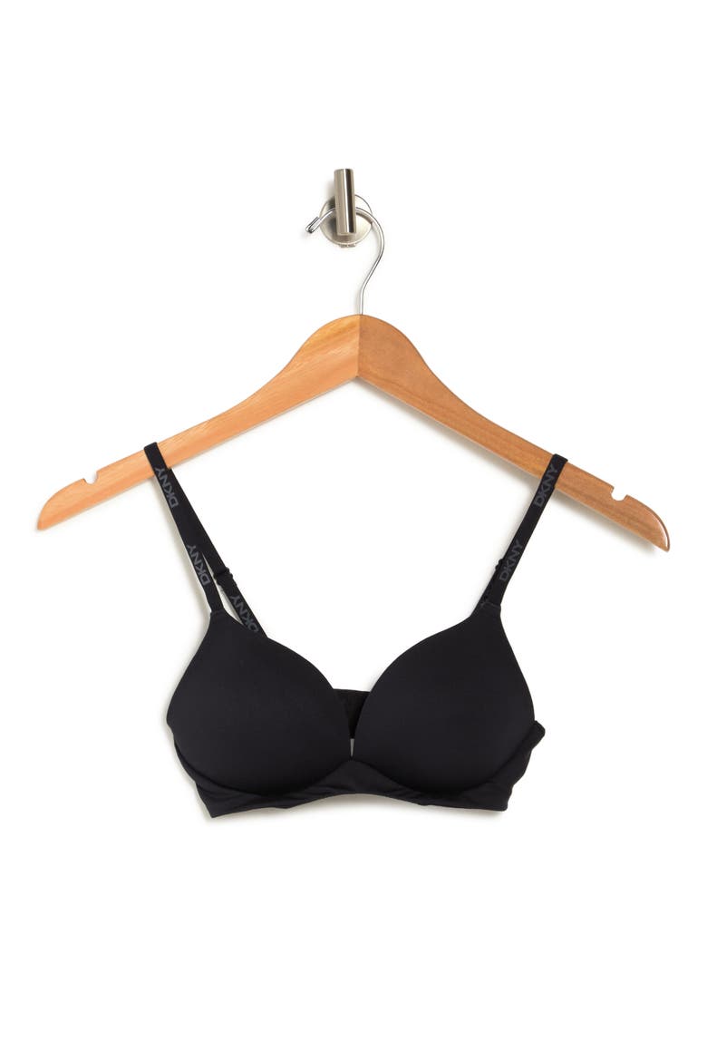 Wireless T-Shirt Bra, Alternate, color, BLACK