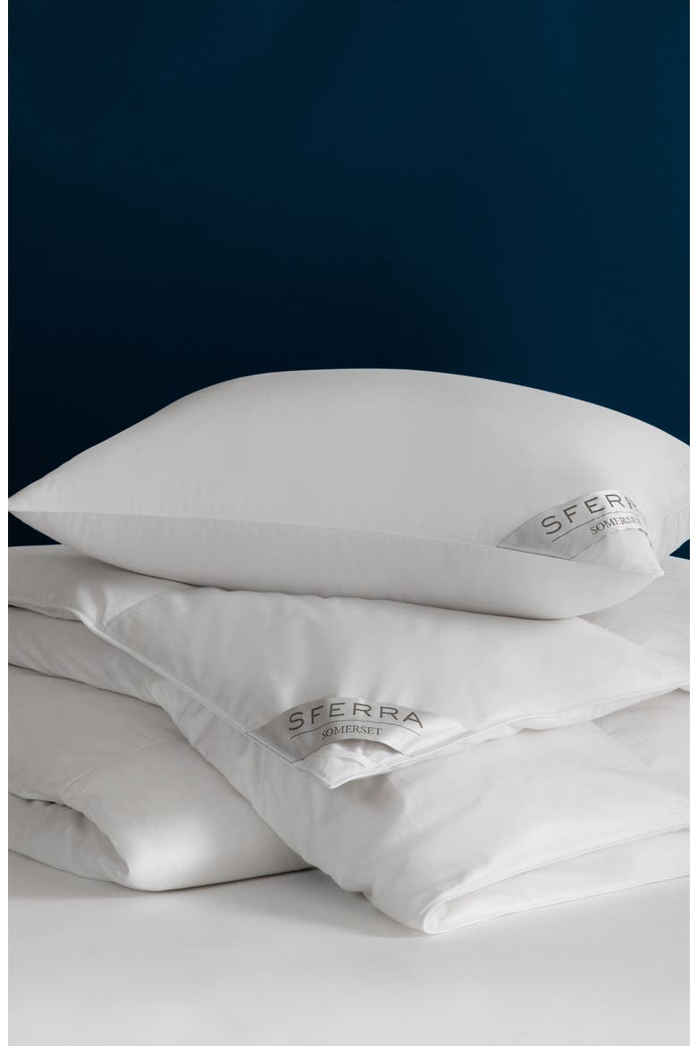 Somerset Polish White Goose Down Medium Pillow, Alternate, color, WHITE