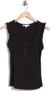 DR2 by Daniel Rainn Scoop Neck Rib Knit Henley