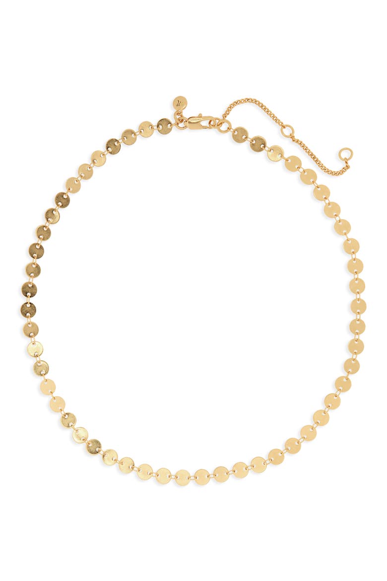 Disc Chain Necklace, Main, color, VINTAGE GOLD