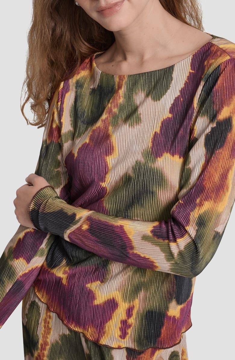 DKNY Plissé Top, Alternate, color, 