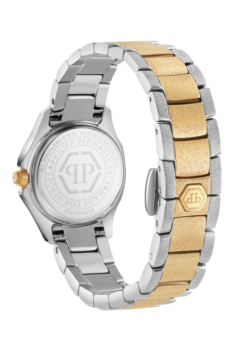 $pectre Crystal Bezel Two-Tone Bracelet Watch, 23mm, Alternate, color, TWO TONE
