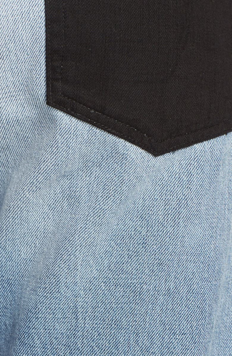 Aries 'Simon' Reflective Tape Contrast Pocket Jeans, Alternate, color, 