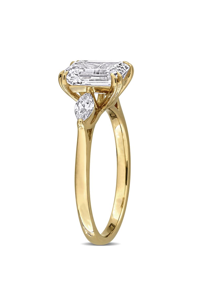 Julianna B. Lab-Grown Diamond Emerald 3-Stone Ring 14k, Alternate, color, 