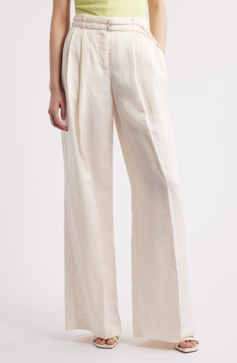 Taualy Belted Wide Leg Pants