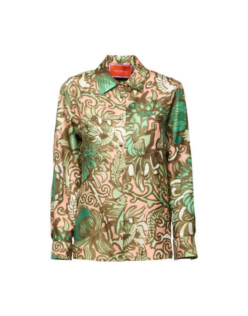 LA DOUBLEJ LA DOUBLEJ BOY SHIRT ANEMONE PINK OLIVE 