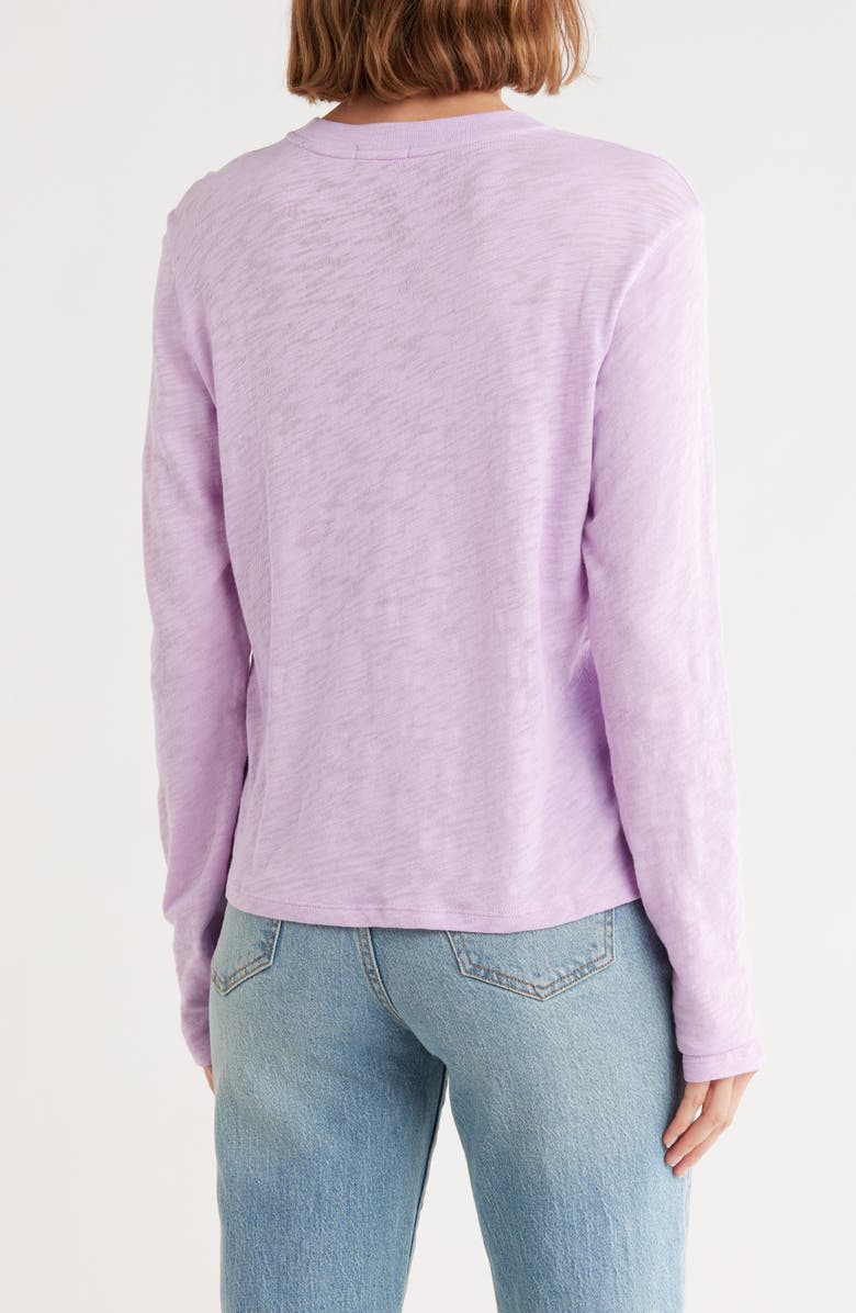 ATM Anthony Thomas Melillo Long Sleeve Cotton Slub Jersey Top, Alternate, color, Pale Orchid