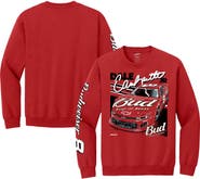 JR MOTORSPORTS OFFICIAL TEAM APPAREL Men's JR Motorsports Official Team Apparel Red Dale Earnhardt Jr. Budweiser Car Pullover Sweatshirt