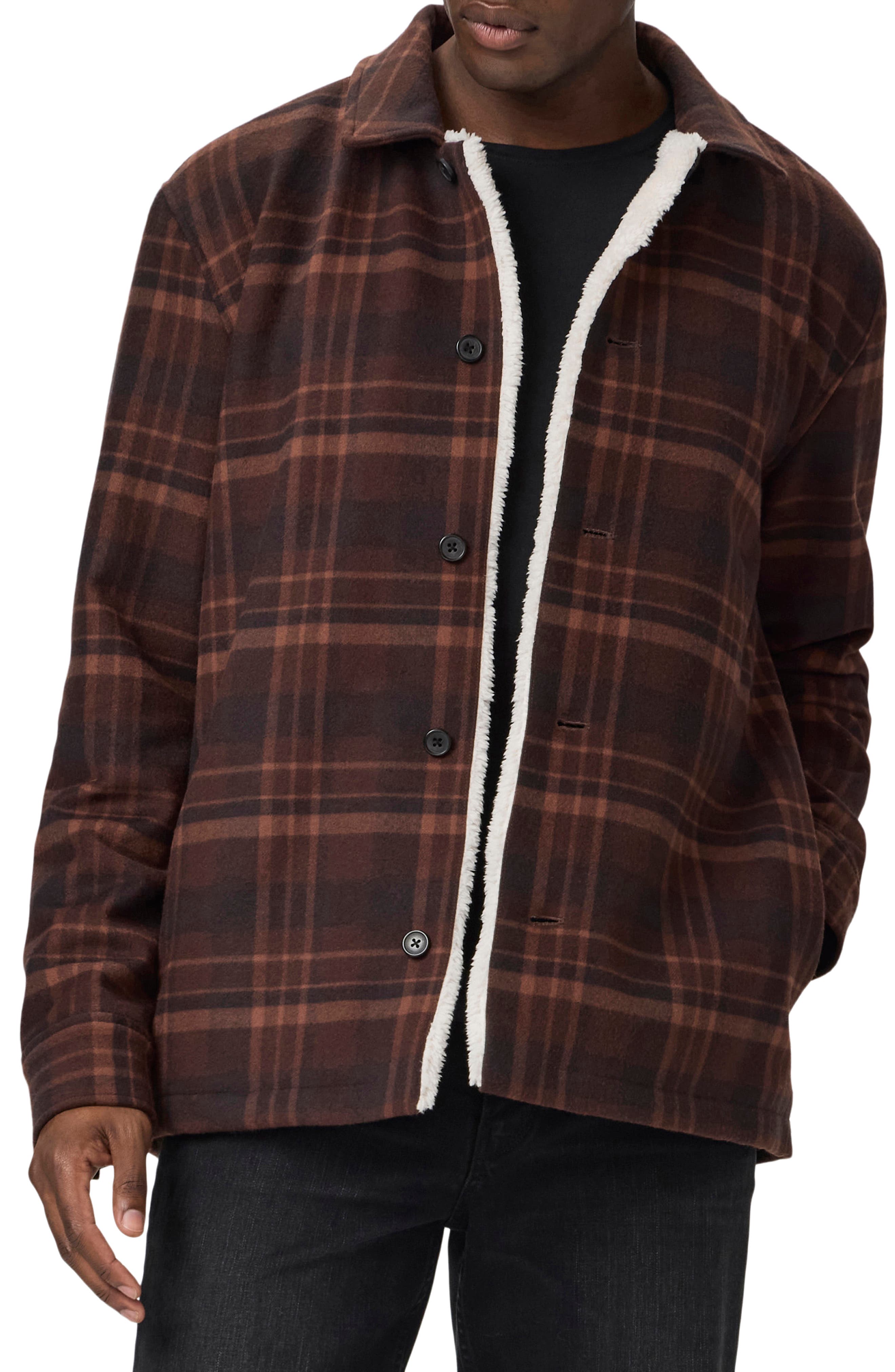 PAIGE Rangel Fleece Lined Plaid Flannel Jacket