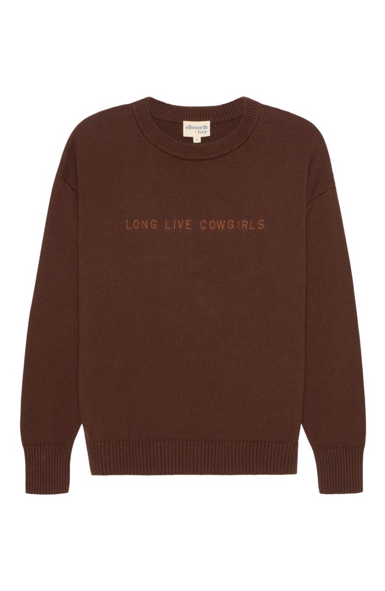 Ellsworth + Ivey Riley Crewneck Sweater Long Live Cowgirls, Main, color,