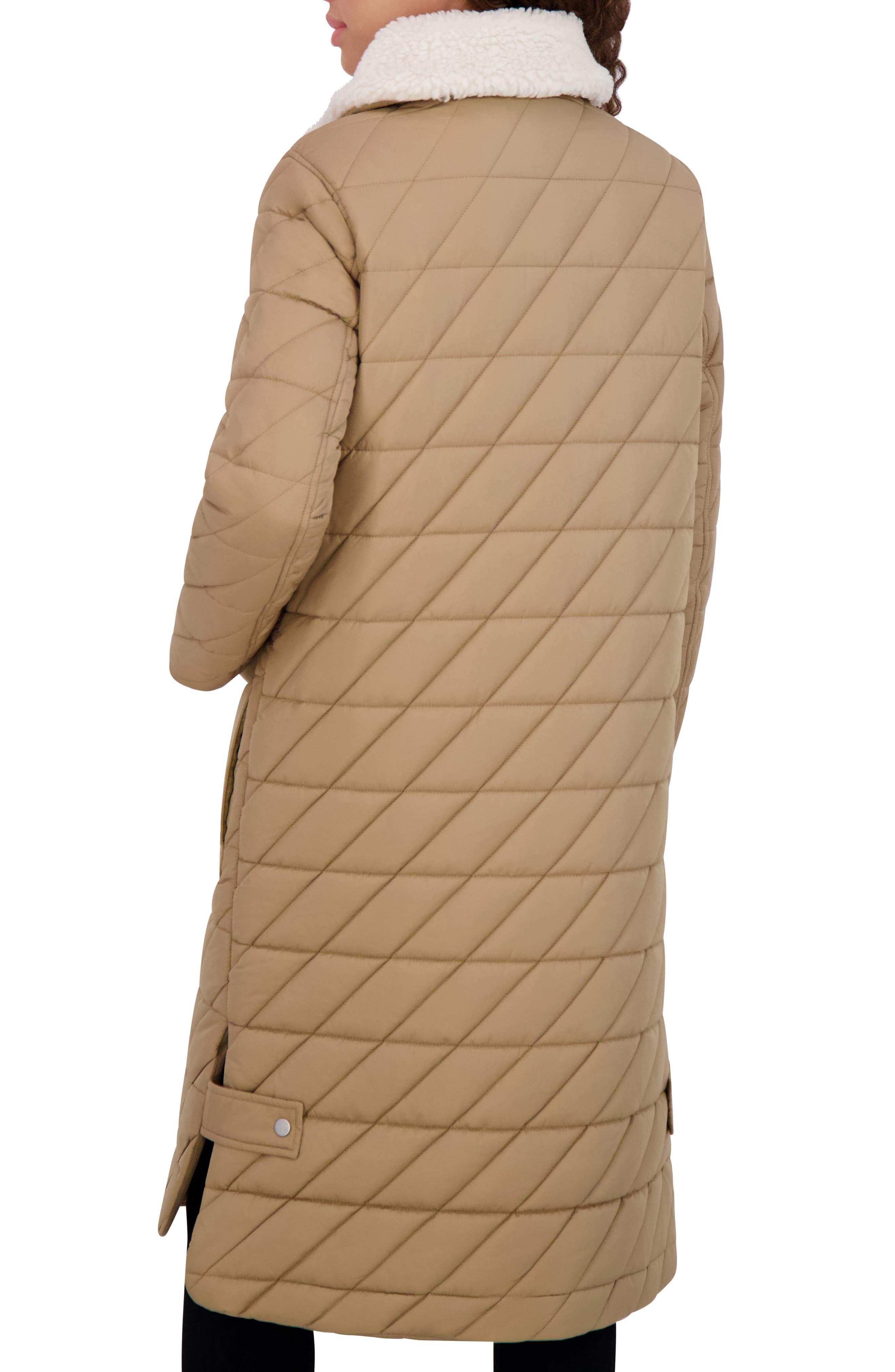 Maxine Quilted Coat with Faux Shearling Collar - image 2