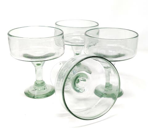 Hand Blown Margarita Glasses (16 oz) - Set of 4