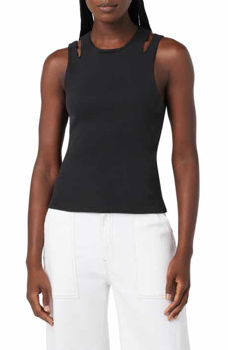 Hudson Jeans Cutout High Neck Tank