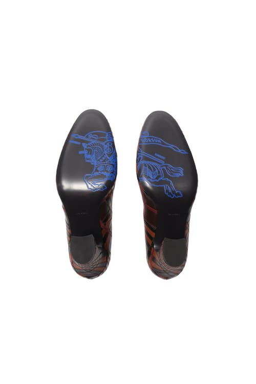 Burberry Check Leather Trinket Pumps In Multi