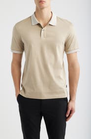 BOSS Phillipson Tipped Cotton Polo