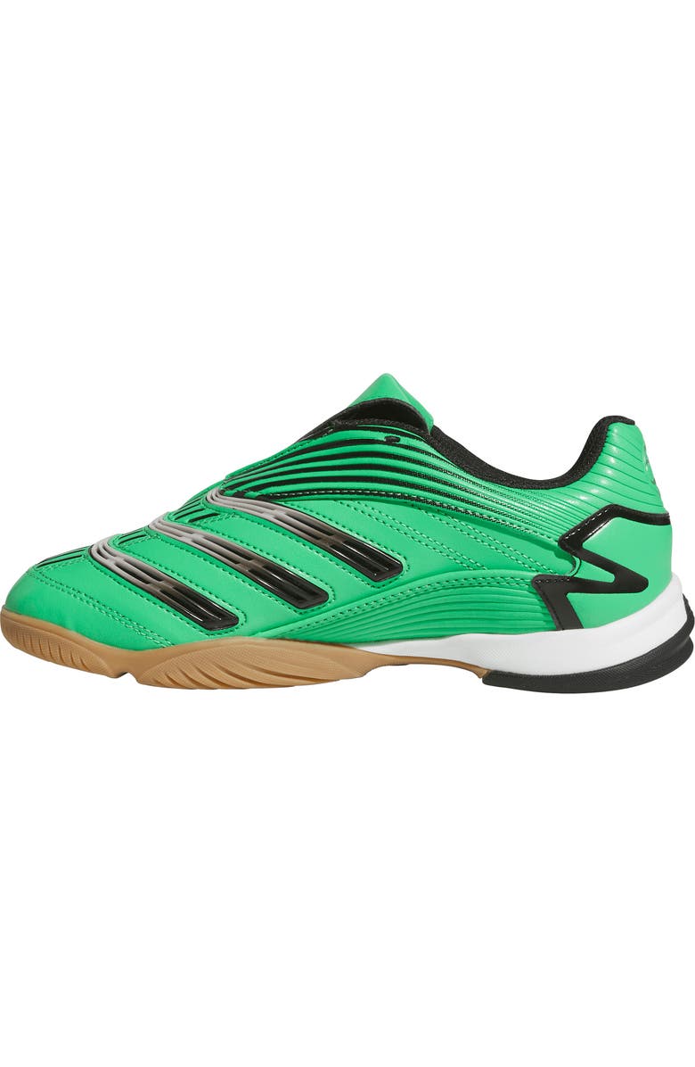 adidas Kids' Predator Sala Soccer Sneaker, Alternate, color, Green/ Core Black/ Gum