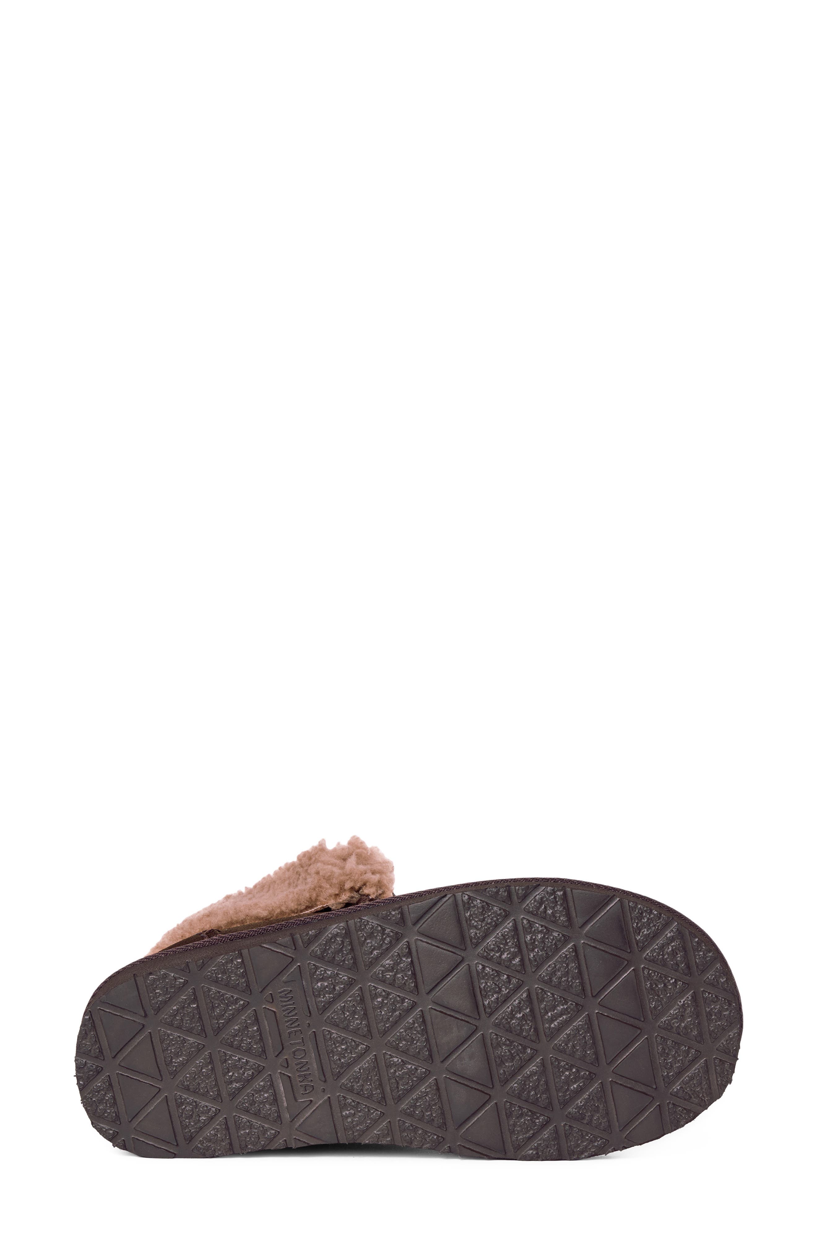 Chandra Faux Shearling Lined Bootie, Alternate, color, DARK CHOCOLATE