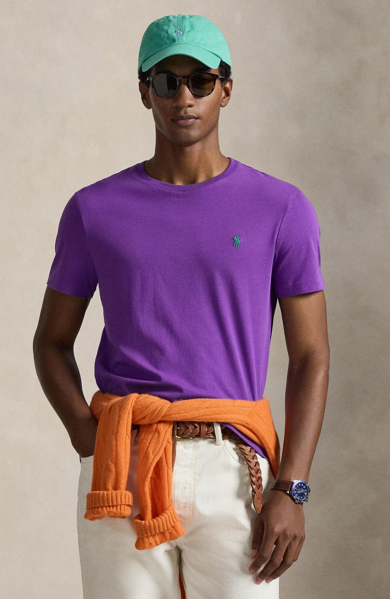 Polo Ralph Lauren Classic Fit Jersey Crewneck T-Shirt, Alternate, color, Cabana Purple/ C5223
