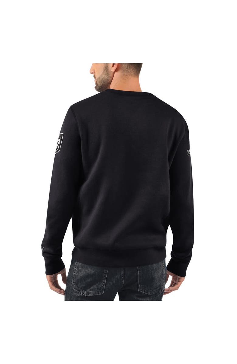 STARTER Men's Starter x NHL Black Ice Black Vegas Golden Knights Cross Check Pullover Sweatshirt, Alternate, color, 