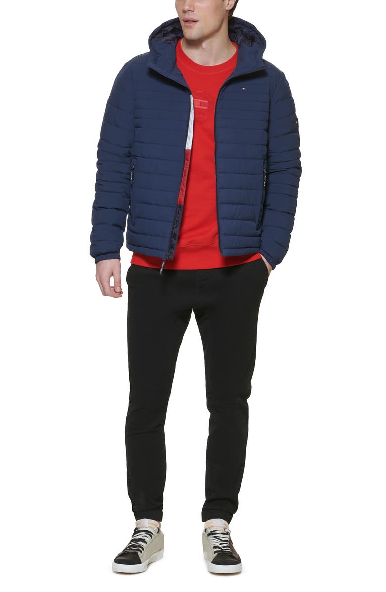 Tommy Hilfiger Quilted Zip Jacket, Alternate, color, Midnight