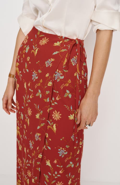 Reformation Opal Print Wrap Skirt In Multi