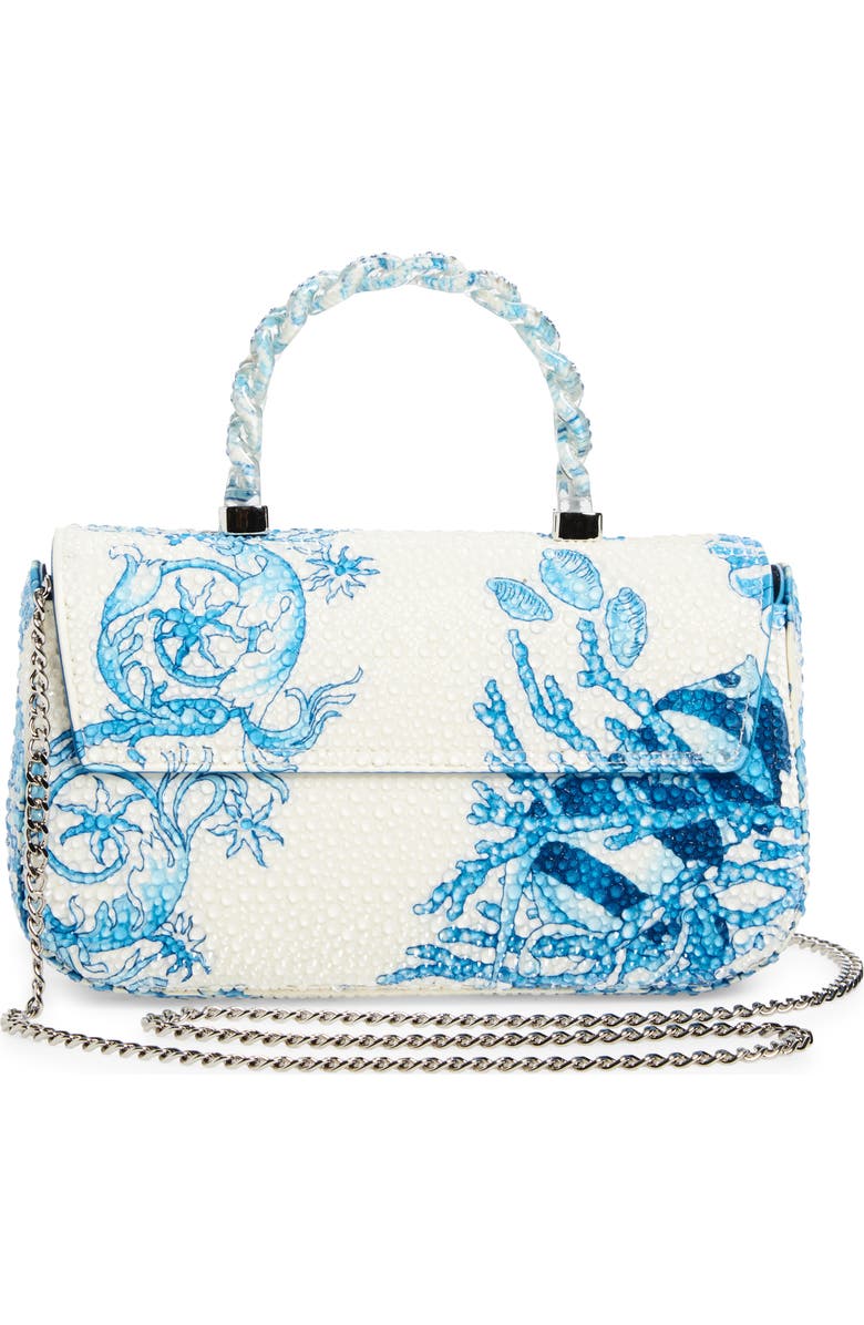 Versace Mini La Medusa Underwater Barocco Satin Top Handle Bag, Alternate, color,