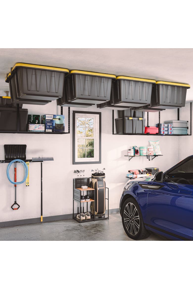 ToteLoft - 4 and 8 Bin - Ceiling Tote Storage | Up to 400 lbs, Alternate, color, Black