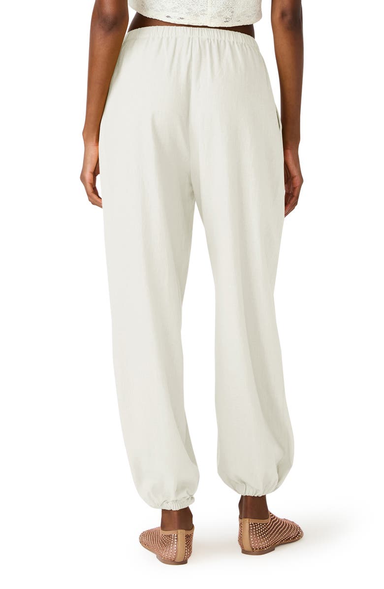 Steve Madden Divinia Linen Blend Pants, Alternate, color, Antique White