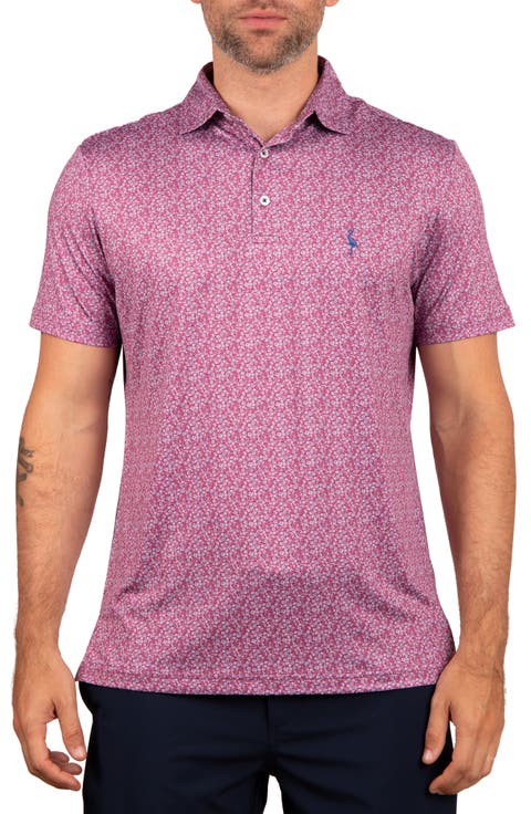 Performance Ditzy Print Polo