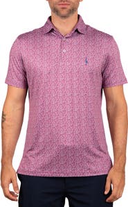 TailorByrd Performance Ditzy Print Polo