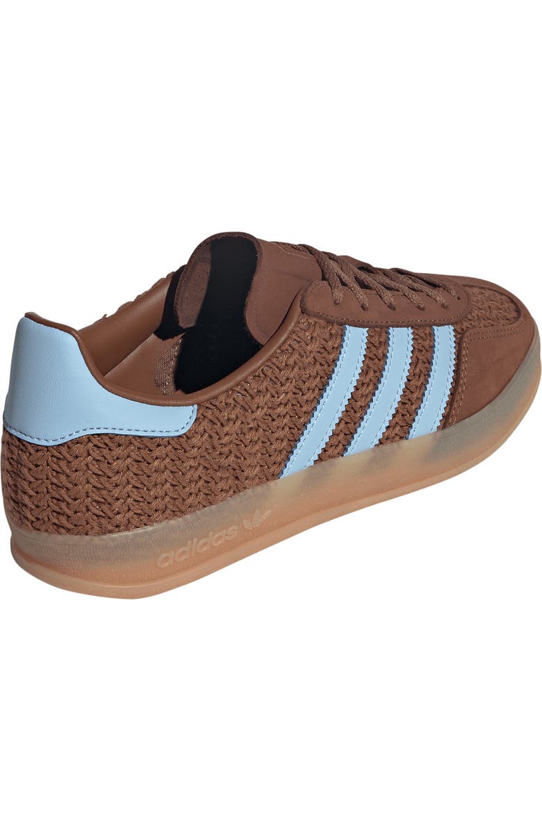 adidas Gazelle Indoor Sneaker, Alternate, color, Preloved Brown/ Clear Sky/ Gum