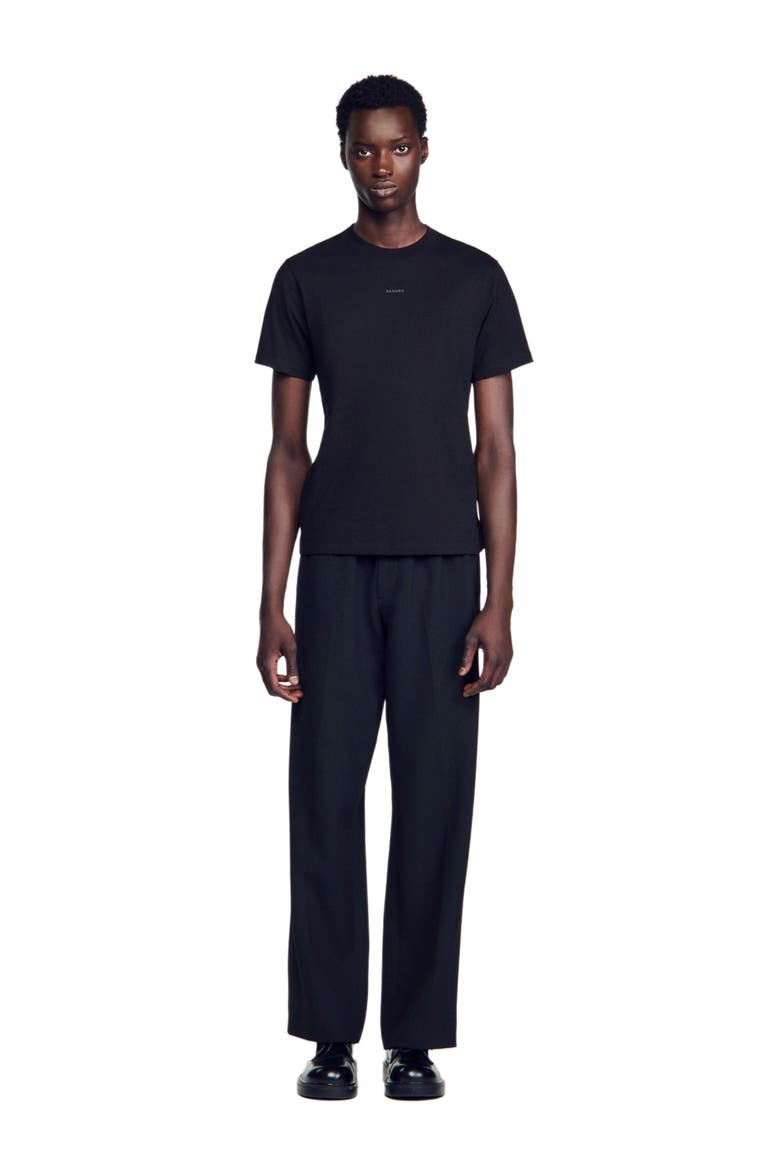 Cotton T-shirt, Alternate, color, Black