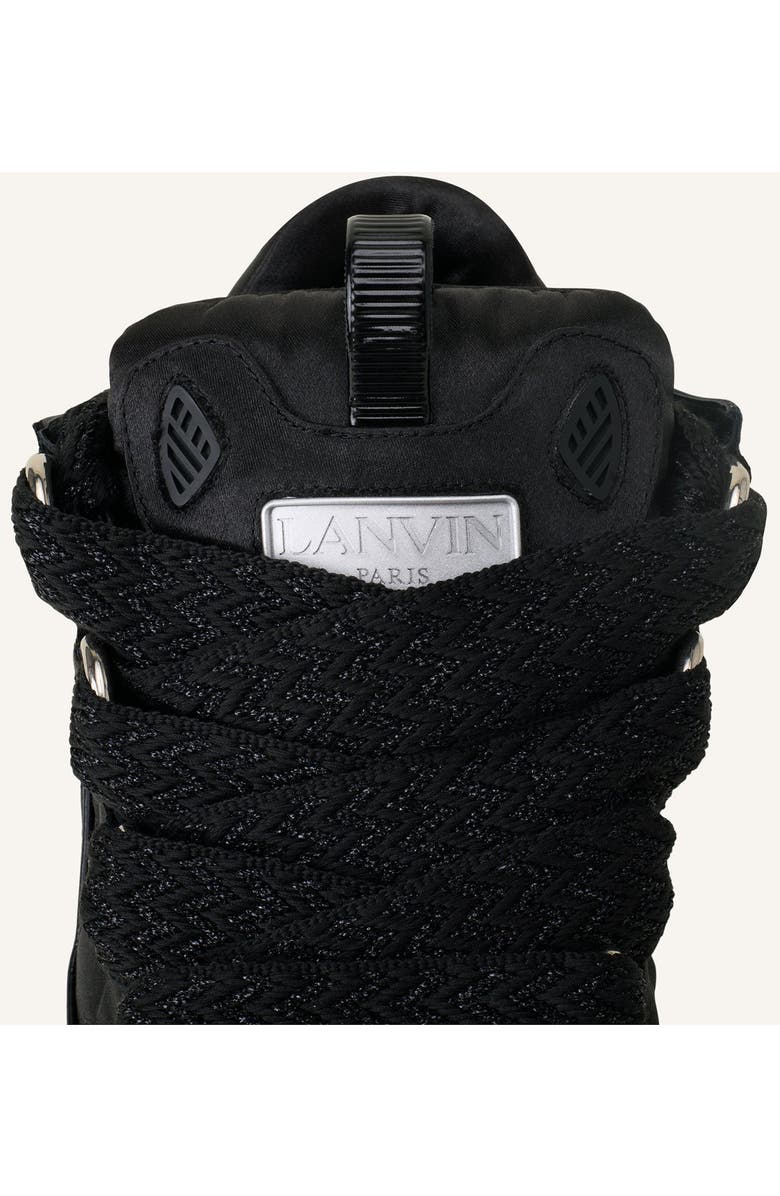 Lanvin Curb Sneakers In Satin, Alternate, color, Black