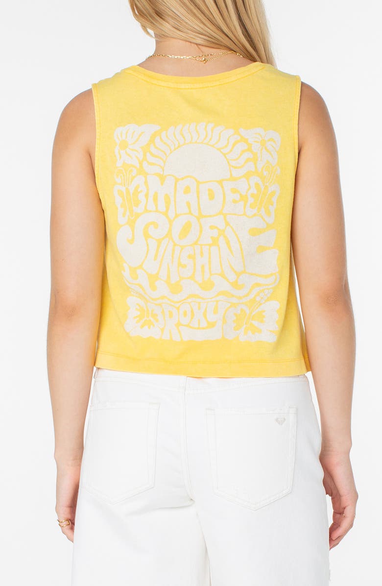 Roxy Made of Sunshine Graphic Muscle Tank, Alternate, color, Mimosa Made Of Sunshine