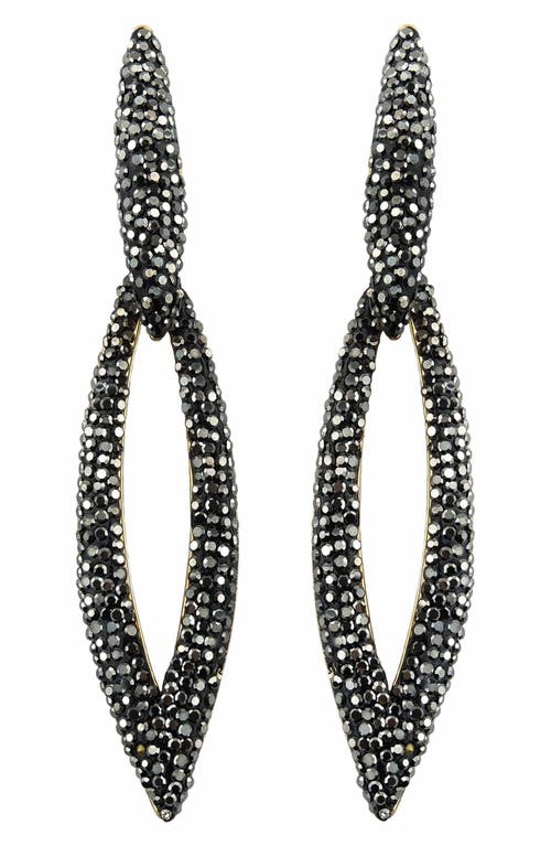 Panacea Marquise Drop Earrings in Hematite 