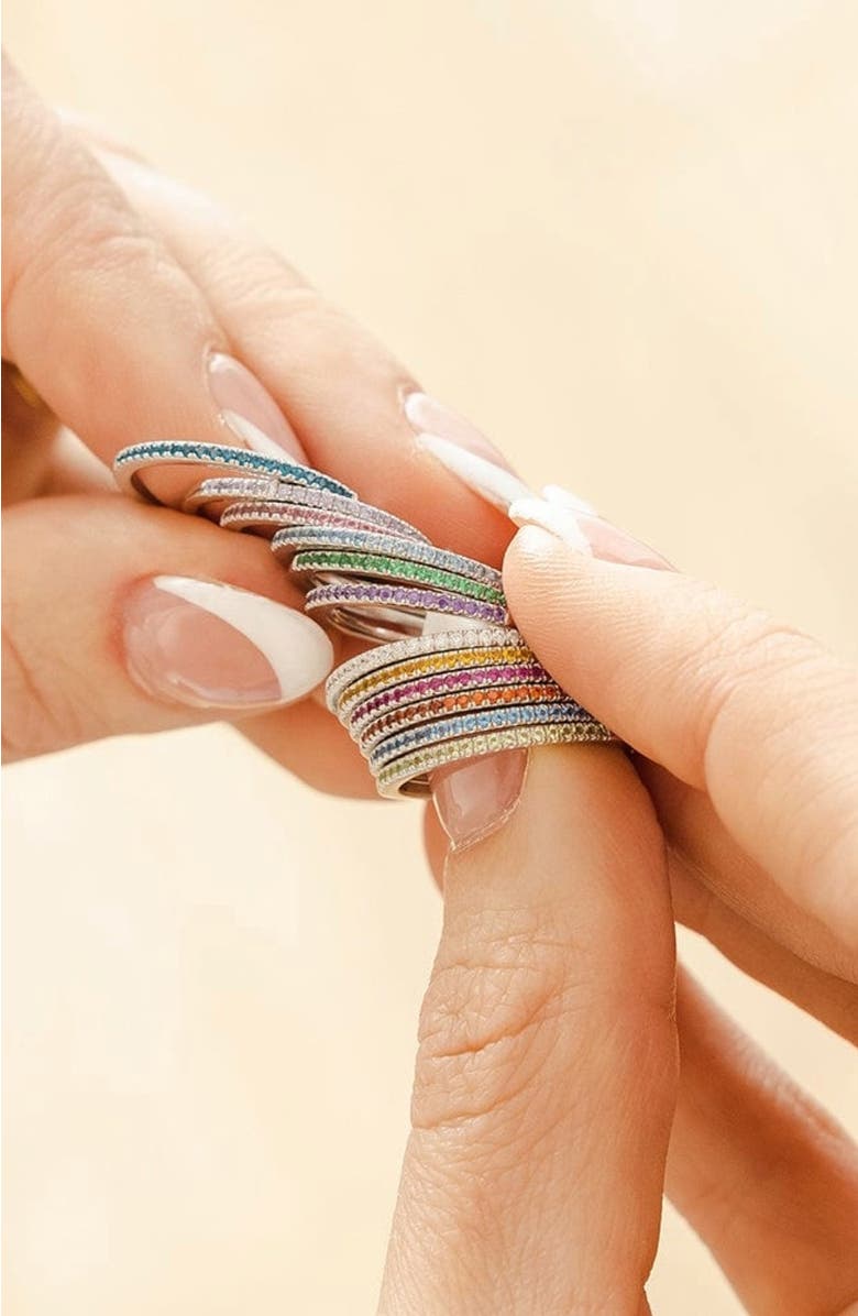 MADE BY MARY Birthstone Stacking Ring, Alternate, color, Gold Vermeil