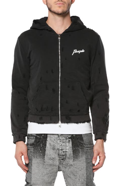 Midweight Slub Shrunken Graphic Zip Hoodie